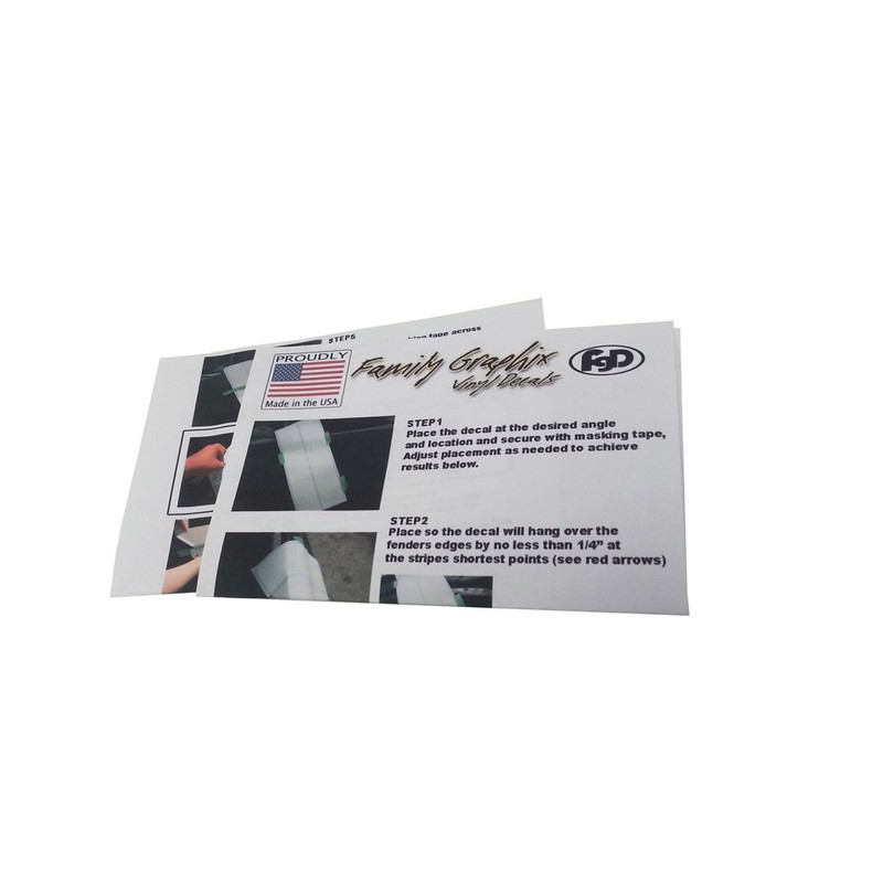 FGD Fender Hash Stripe Graphics Decal Sticker Set Universal Fits