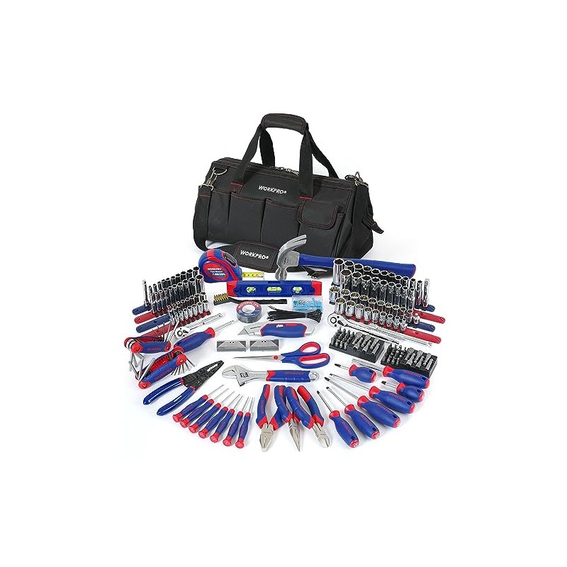 WORKPRO 322-Piece Home Repair Tool Kit With Carrying Bag -