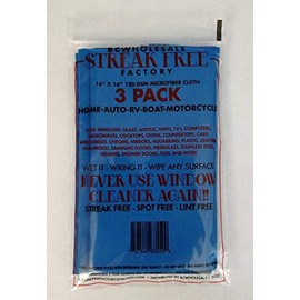 Streak Free Factory Bcwholesale Microfiber Cleaning Cloth 16 x 16 inch 3 Pack (Blue)