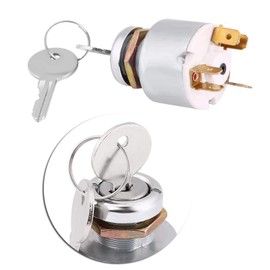 Ignition Switch SPB501 12V Car Auto 4 Position ON Off Start Ignition Switch Controls with 2 Keys Compatible with Universal