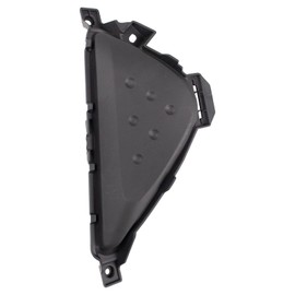 TRQ Front Right Fog Light Hole Cover Black Passenger Side Compatible with 2016-2018 Toyota Prius TO1039190