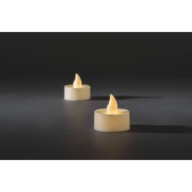 Konstsmide 1980-100 LED Dekoration " großes Teelicht" / für Innen (IP20) / 2er Set / Batteriebetrieben: 2xCR2032 3V (inkl.) / 2 warm weiße Dioden, 60 x 60 cm
