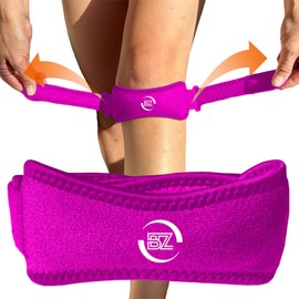 BestZings Knee Brace for Meniscus and Ligaments, Gym Knee Pads, Crossfit Knee Brace, Patella Knee Brace, Knee Support, Adjustable Therapeutic Knee Brace, Pack of 2 (Pink)