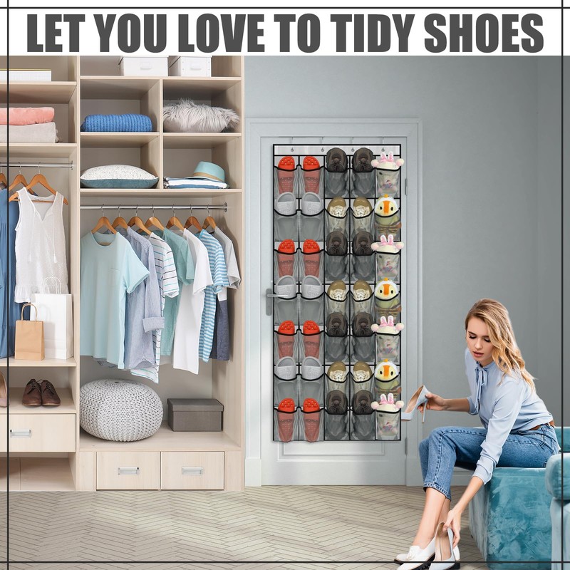 Windyun 2 Pcs 70 Large over The Door Shoe Organizer