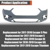 labwork Front Bumper Cover without Sensor Holes Replacement for 2017-2019