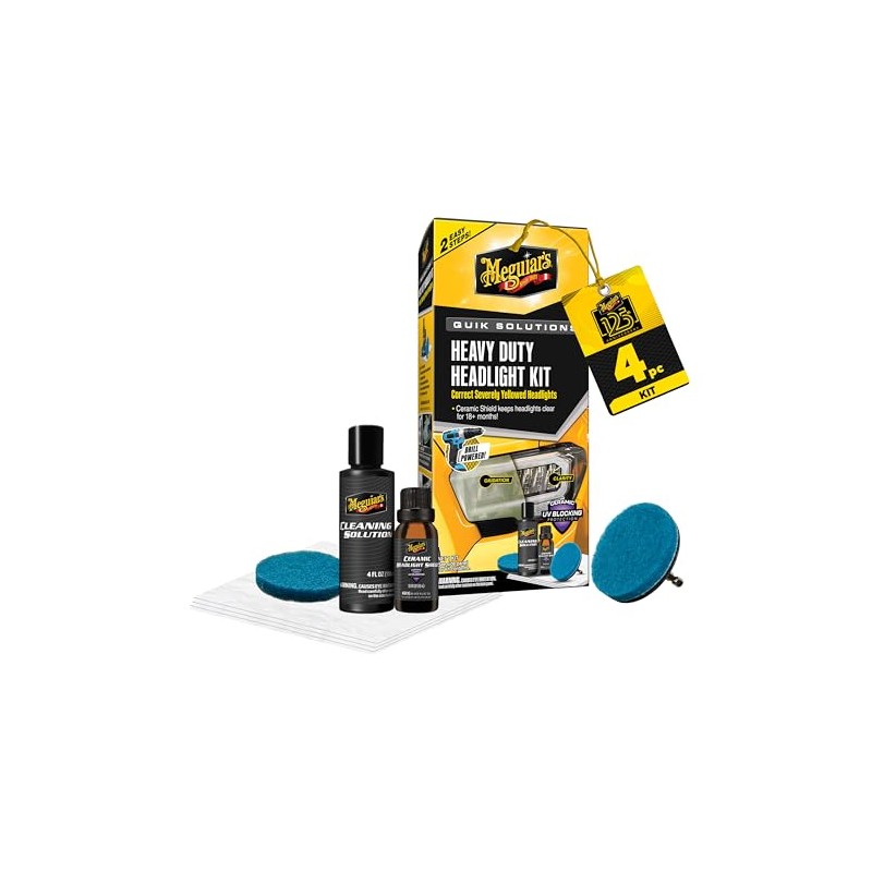 Meguiar's, Quik Solutions, Kit de Restauración de Faros, G55265, 340g