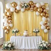 gogoparti 30x10FT Gold Sequin Backdrop Curtain - 6 Panels of