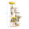 HYABi 62.7 Inch Tall Flower Cat Tree Tower Condo Climbing