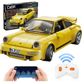dOMOb RUF CTR 2017 Yellowbird RC Car Building Kit – Bricks Toys Age Kids & Adults – 1:20 Model Build Set – 2.4GHz Remote Control – 222 pcs Blocks – STEM for Boys & Girls