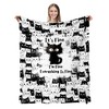 AXULUXAL It's Fine I'm Fine Everything is Fine Cat Blanket,