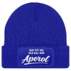 MoonWorks® Herren Beanie mit Patch Lieblingsgetränk Party Strickmütze Spruch Aufdruck