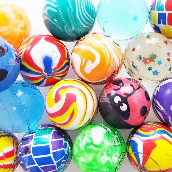 Unknown 6 x Bouncy Ball Spring Ball 45 mm Dops
