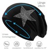 Hatstar Rhinestone Star Women's Beanie Hat, Elastic Slouch Long Beanie