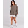 ANRABESS Women's Oversized Sweatshirt Crew Neck Long Sleeve Casual Slit