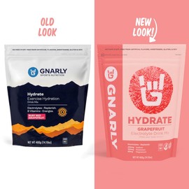 Gnarly Nutrition Gnarly Nutrition Hydrate Electrolyte Powder ?C Ruby Red Grapefruit Exercise Hydration Drink Mix ?C NSF Contents Certified ?C Electrolyte Solution, Performance & Recovery ?C Ruby Red Grapefruit, 14.10 oz