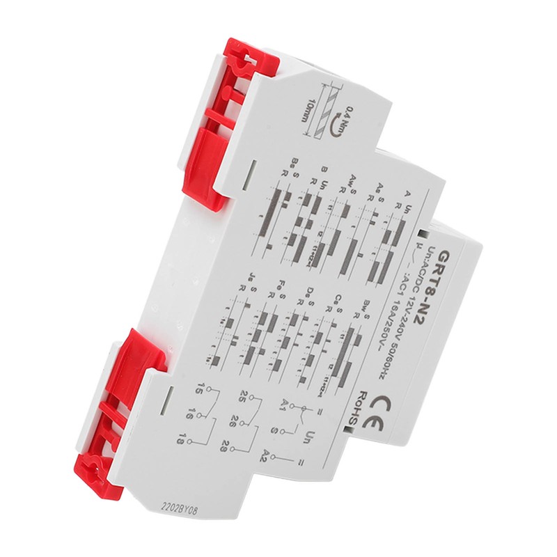 Multifunctional Time Relay LED Indicator Rail Mounting Flame Retardant Delay
