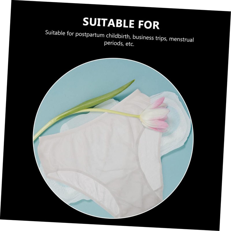 Kisangel 5pcs Women's Cotton Maternity Briefs Pack Seamless Disposable Briefs