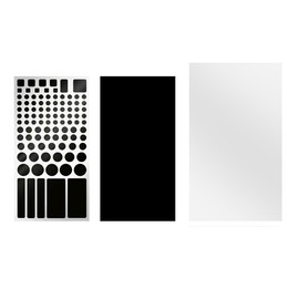 LORJE Dimming Stickers, 3 Stickers LED Light Blackout Sticker, LED Light Blocking Stickers,for Fans, air conditioners, routers, Dimming Sheets(White-1,Black-2)