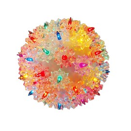 Novelty Lights Outdoor Christmas Starlight Sphere, Hanging Light Ball, Christmas Light Ball for Decoration (50 Light, 6", Multicolor)