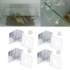 TOPINCN 4Pcs Aquarium Cover Bracket Stainless Steel Fish Glass Cover