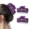 Mardi Gras Hair Claw Clips for Women Mask Fleur De