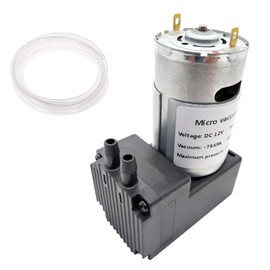 Vacuum pump DC 12V 12W, micro diaphragm pump air compressor -75KPA vacuum degree 12LPM flow,Suitable for breast pump parts replacement and vacuum adsorption projects