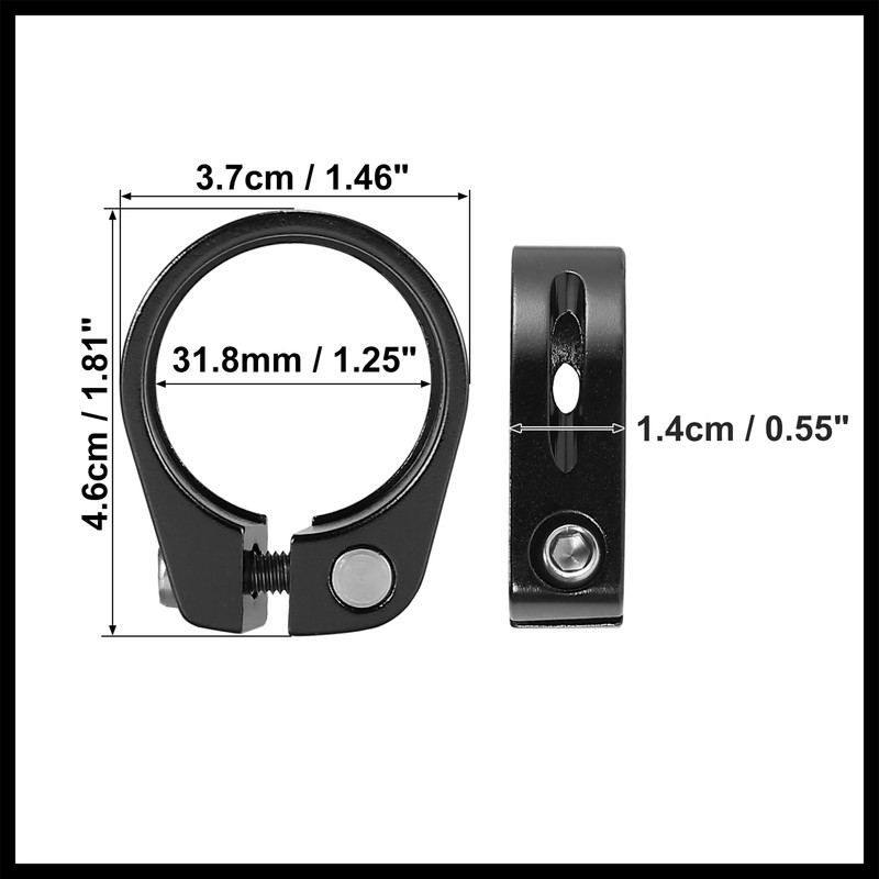 Hihaha 31.8mm Aluminium Alloy Bicycle Seat Post Clamp Seat Post