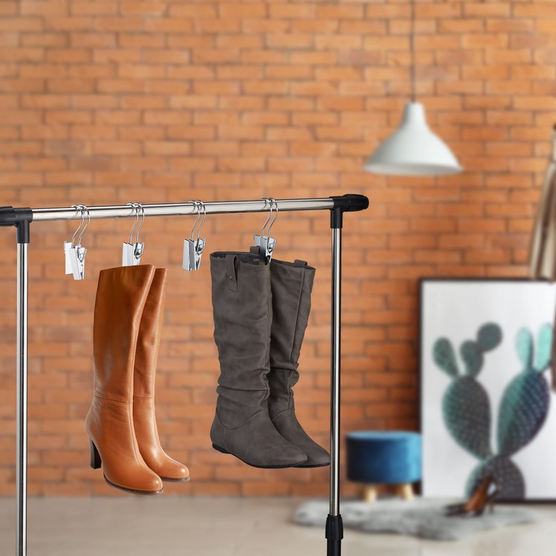 Relaxdays Boot Clips Set of 5 Double Clamp Rubberised Storage