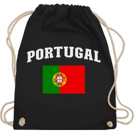 Shirtracer - Gym Bag Backpack - Football World Cup - Bags - Lettering with Portuguese | República Portuguesa | Portuguese Republic, 01 black, Unit size