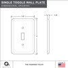 Single Toggle - Gray Light Switch Cover Cast Stone Tumbled
