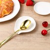 8 Pcs Ceramic Spoon Rest, White, 3.8 x 3.4 x