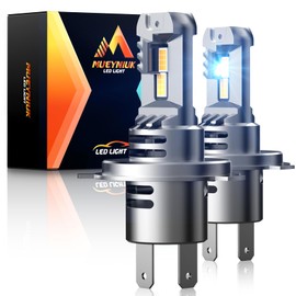 H4 LED Headlight, For Motorcycles and Cars, Integrated LED Bulb, High Brightness, LED Chip, Bright, Explosion, Hi/Lo DC12V, Hybrid Vehicles, EV Cars, 65000K White, High Speed Rotation Cooling Fanless,