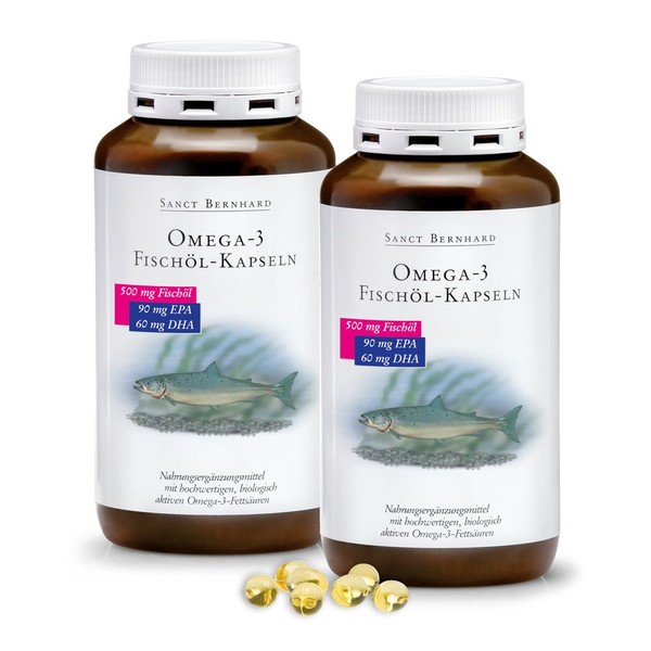 Sanct Bernhard Omega-3-Fischöl-Kapseln 800 Stück