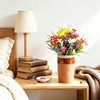 ADORAMOUR Decorative Artificial Flowers Fake Spring Grass Daisies Bouquet