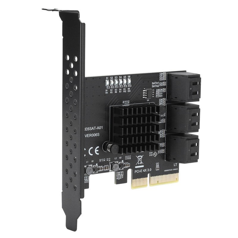 Expansion Card PCIE to 6Port SATA3.0 Hard Disk 6G PCIE3.0