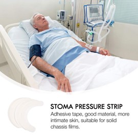 FOMIYES Coloplast Barrier Strips 20pcs Anti- Leak Stoma Skin Barrier, Fixing Strips Stoma- Pressure Sensitive Tape Ostomy Pressure Tape Sticker, 5.50X3.14in