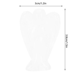 Hztyyier Schutztaschenengel Handgemachte Geschnitzte Stein Engel Figur Skulptur Natürlicher heilender Kristalledelstein für Hauptdekoration(#2)