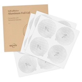 RECAPS Aluminum Foil Lids to Reuse Coffee Pods Compatible with Nespresso VertuoLine 500 Pcs 62mm