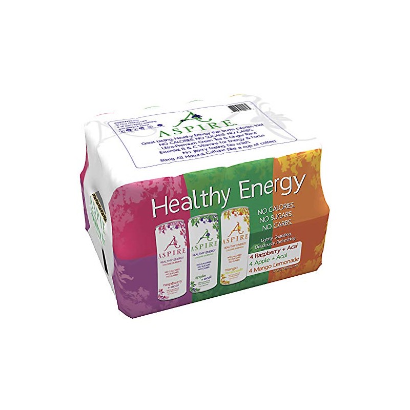 Aspire Healthy Energy Drink 12 Piece Variety Pack