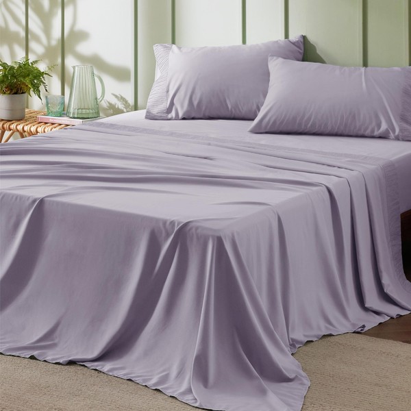 Bedsure California King Sheet Sets - 4 Pieces Soft Cal