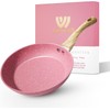Frying Pan Nonstick, 9.5 Inch Pink Egg Pan, Non Stick