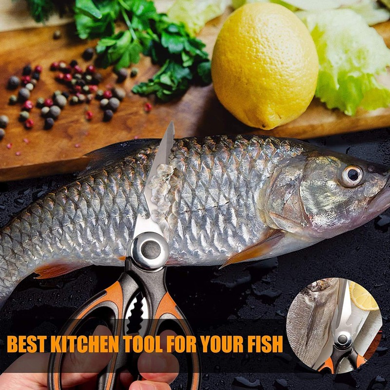 Heavy Duty Kitchen ScissorsSharp Stainless Steel Kitchen Shears Multipurpose Utility