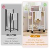Gewudraw Free Standing Towel Rack,4-Tier Outdoor Towel Rack for Pool,White