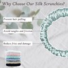 Chloven Mulberry Silk Scrunchies for Women - 6 Pack Skinny