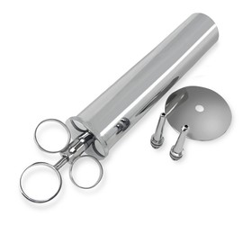 DEXSUR Ear Wax Removal Syringe – Durable Brass with Chrome Plating, Tri-Stream Tip, Easy & Safe Ear Wax Irrigation, Latex-Free, 8 Oz