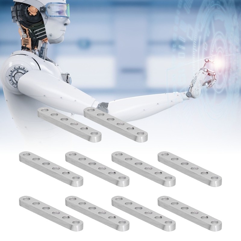 10pcs Flat Straight Braces Fixing Aluminum 4 X 8mm Connect
