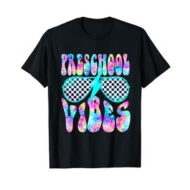 Preschool Vibes Cool Sunglasses Preschool Kid Back To School T-Shirt