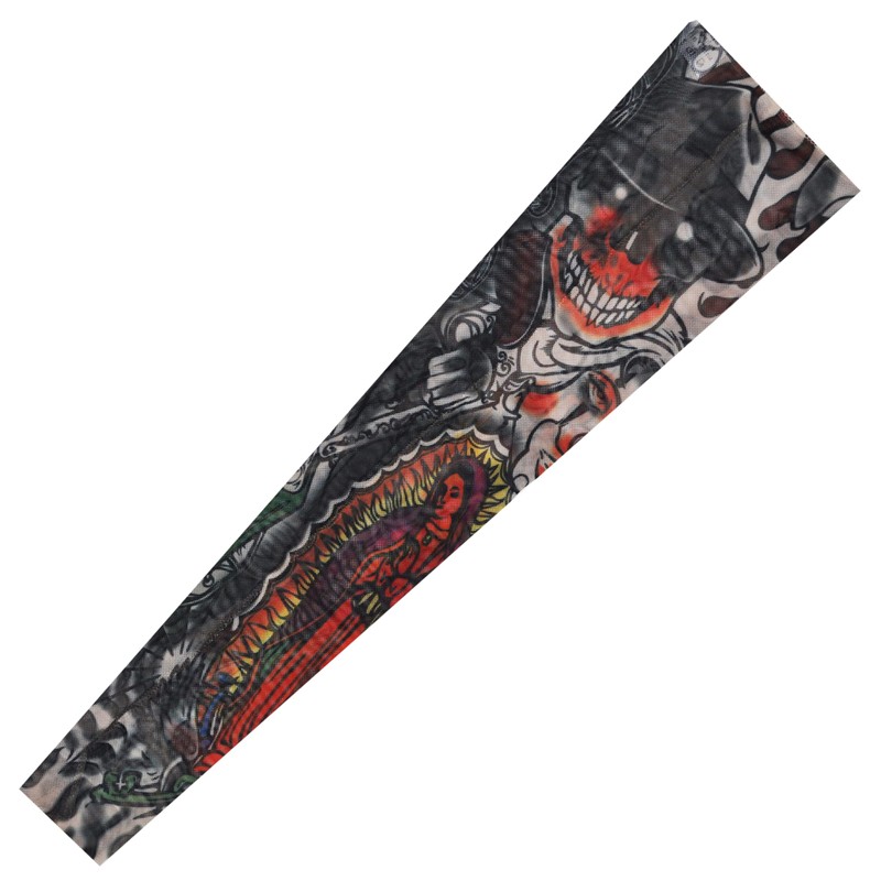Fake Tattoo Adults Arm Sleeve Skeleton and Gun (T41)