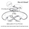 ADVIOK Infinity Bracelet for Girlfriend, 925 Sterling Silver Bracelet with
