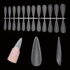 Nail Tips (5) Ultra Short, Long Teardrop Shape, Ultra Thin,